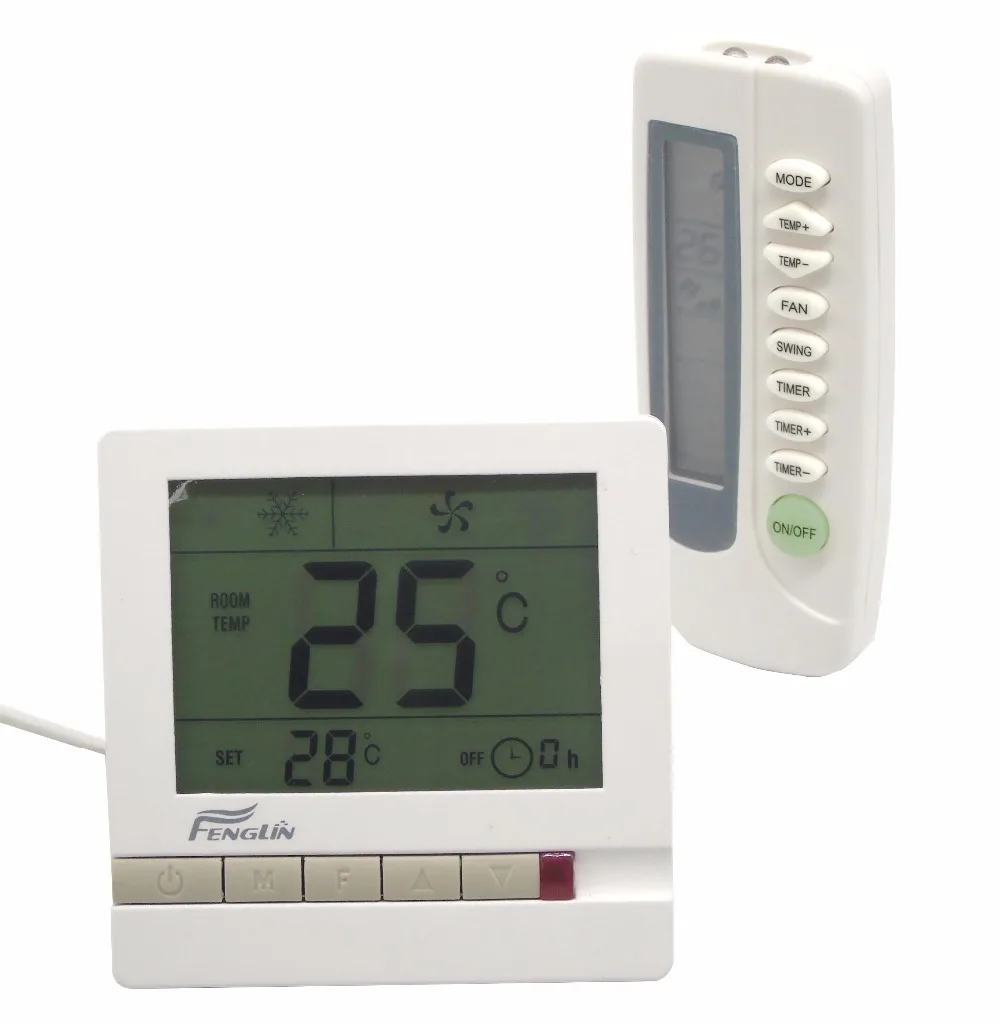 

Delay Compressor protection LCD Digital room Fan Coil Unit Thermostat for IR remote control