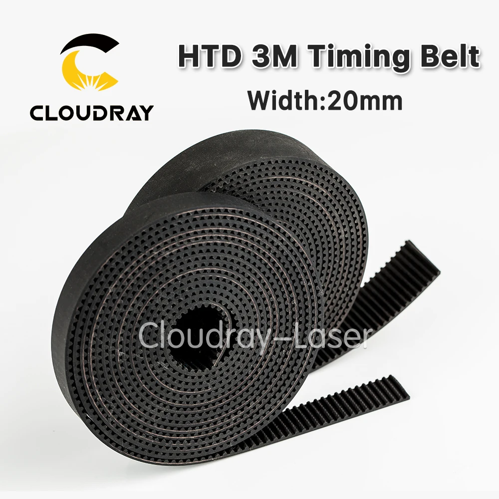 Cloudray Высокое качество 10 метров HTD3M PU открытый ремень 3 м зубчатый ремень 3M-20 полиуретан для CO2 лазерная гравировка резка машина