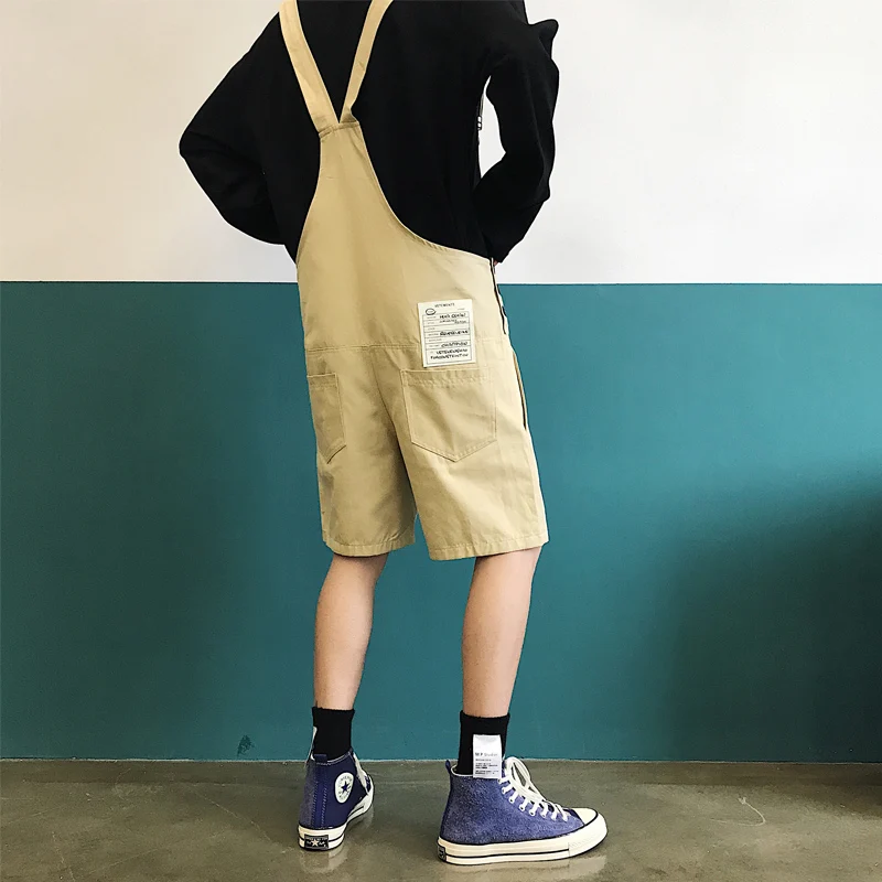 Джинсовый комбинезон с потертостями в стиле ретро на лето 2019|Мужские джинсы| |