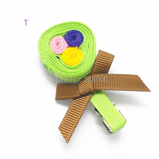 Лидер продаж 60 шт./лот Изысканная заколка для волос с зеленой лентой Бесплатная