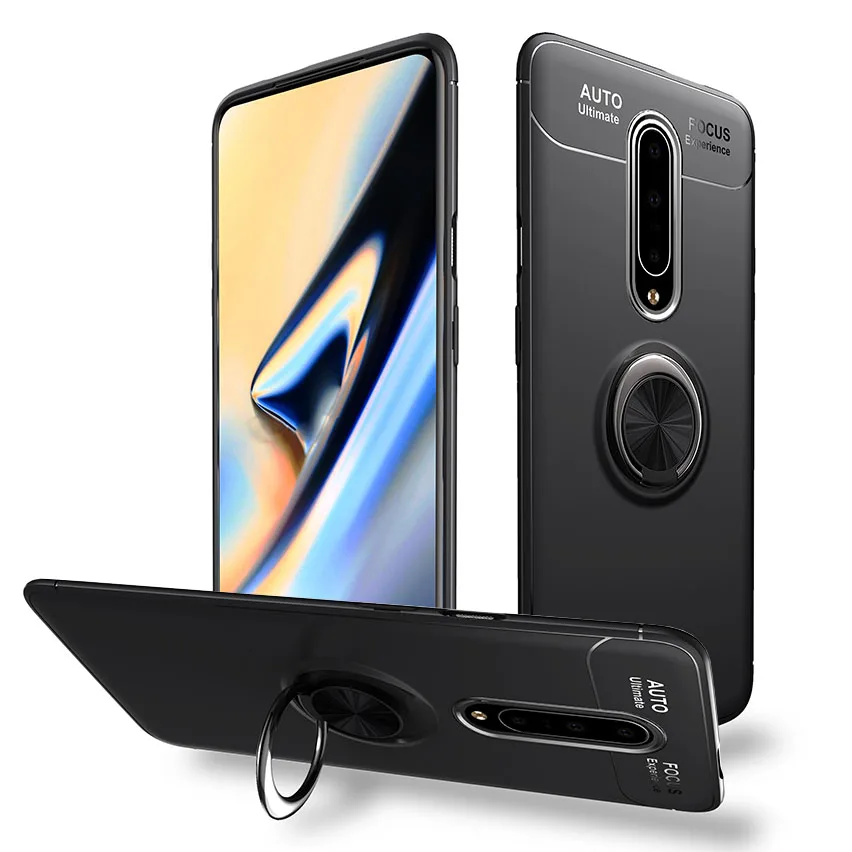 

Роскошный силиконовый чехол для OnePlus 7 Pro Чехол Мягкий чехол для телефона чехол s для oneplus 7 pro fundas чехол с кольцом-подставкой 1 + 7 pro