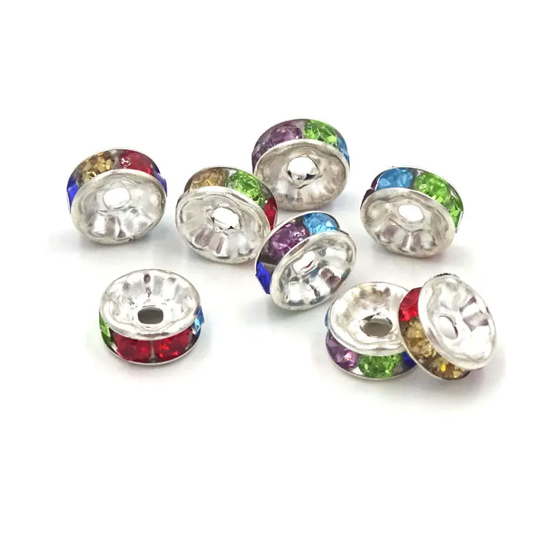 200 шт. посеребренные разделительные бусины ручной работы дешевые ювелирные