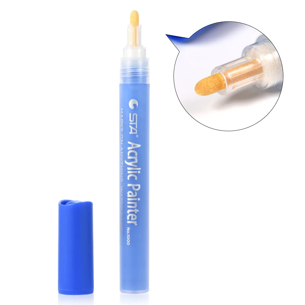 12 Colors Acrylic Painter Colorful Marker Marking Pen Highlighter Permanent Candy Color for DIY Drawing Supplies Children | Канцтовары