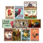 Табличка с курицей, винтажные металлические жестяные знаки, настенные плакаты, плакаты, картина, бар, ферма, домашний декор, настенное искусство, 30*20 см