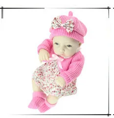 22'' Handmade Newborn Girl Doll Realistic Baby Doll Vinyl Princess Doll with Pink Clothes Kids Toy Birthday Gift for Girls
