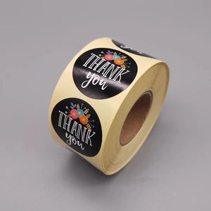 Круглые наклейки THANK YOU 38 мм x 38 мм s этикетки для печати 500, наклейки для скрапбукинга, наклейки для упаковки