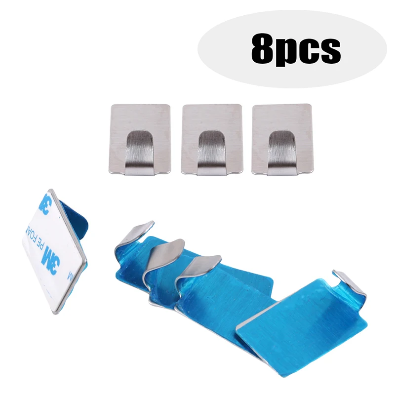 8 шт./упак. вешалка для одежды серебристого цвета из нержавеющей стали крючок
