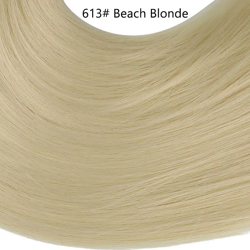 Beach Blonde Накладные волосы на заколках, u-образные, длинные, 24 дюйма, 170 г, накладные синтетические парики для женщин, натуральные, черные, коричневые, 16 - Цвет: Beach Blonde