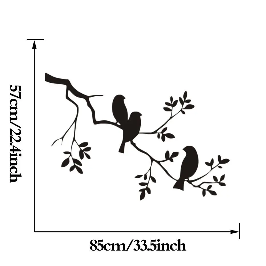 Наклейки с птицами на кожу 57x85 см виниловые настенные художественные наклейки