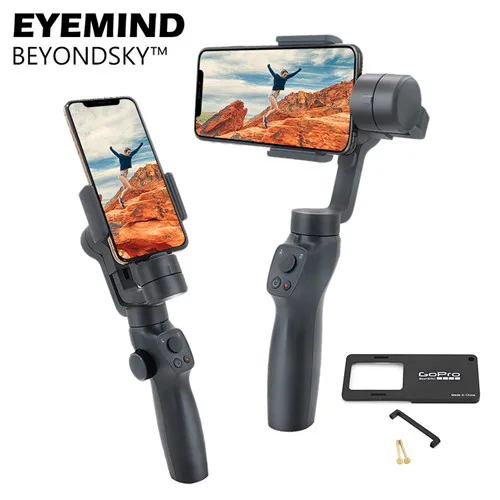 BEYONDSKY EYEMIND 2 ручные стабилизаторы смартфон стабилизатор VS Zhiyun Smooth 4/Q Модель для iPhone X 8Plus 8 7 Android - Цвет: with gopro adaptor