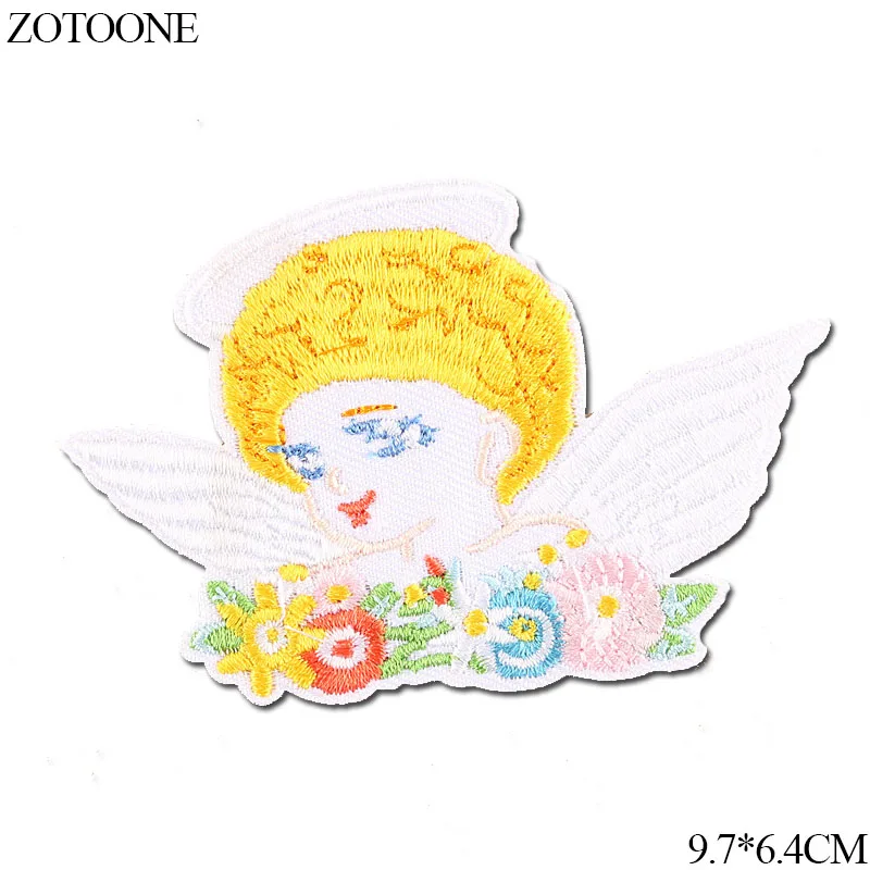 Нашивки ZOTOONE с ангелом для одежды вышивка цветок сердце патчи наклейки значки