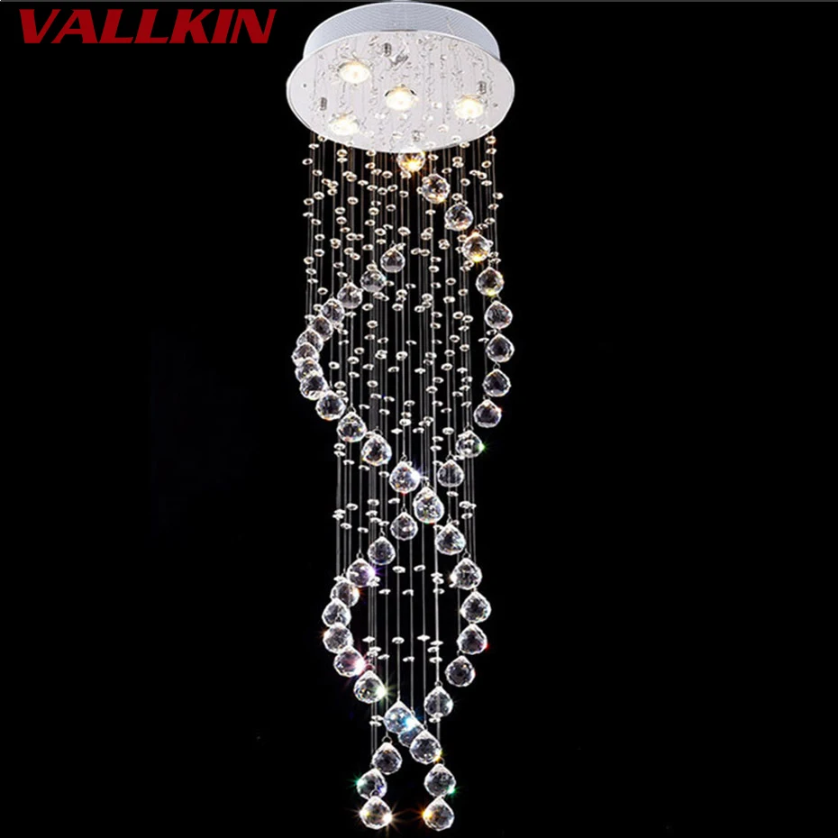 売却 現代 Led クリスタルライト通路小さな玄関スパイラル階段シャンデリアランプ廊下廊下灯バルコニーの通路の照明