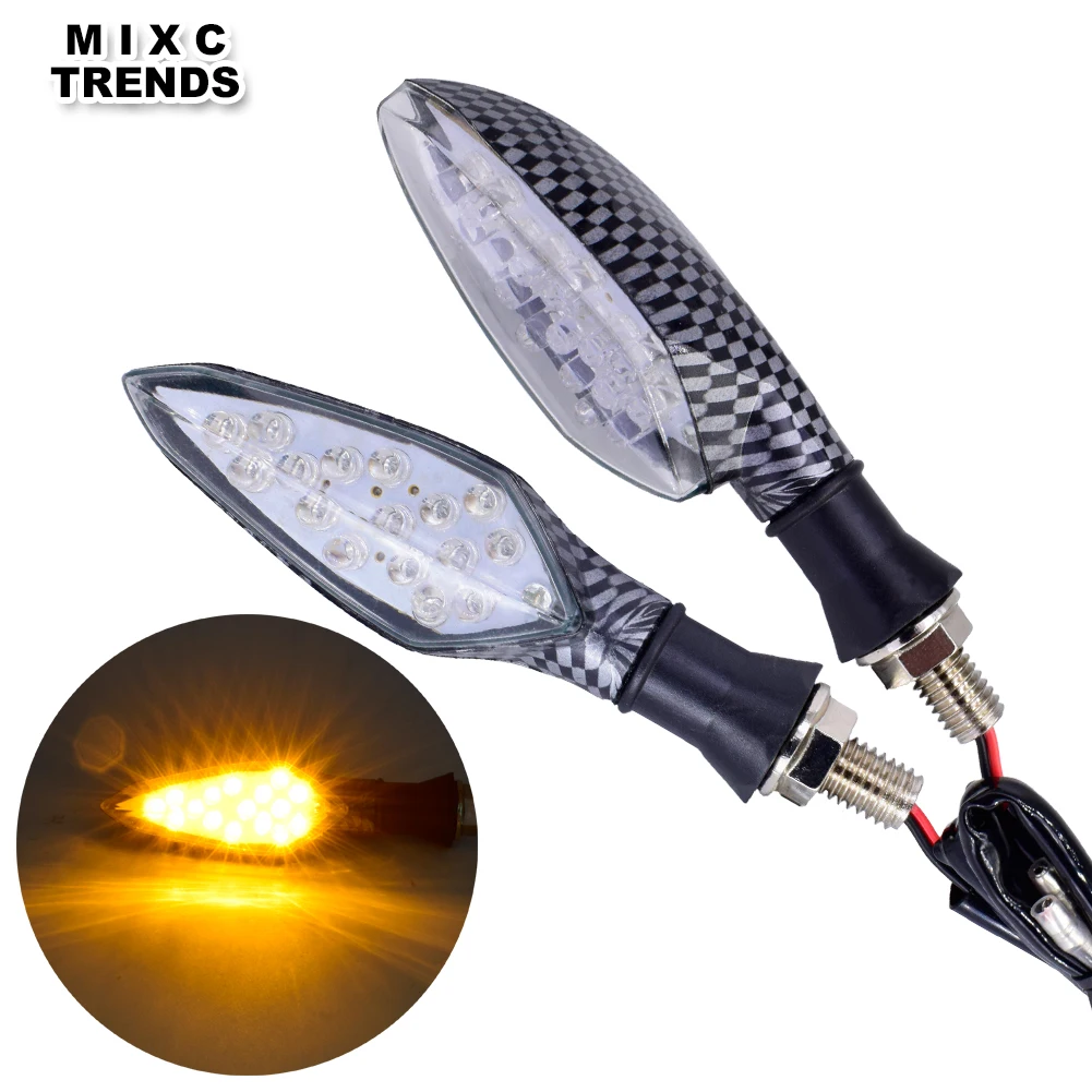 

1Pair Modified Motorcycle Turn Signal Waterproof LED Turn Lights 12V Universal Indicator Amber LED Steering Light