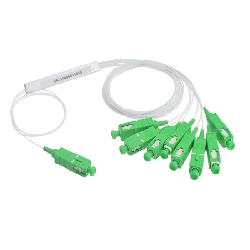 50шт 0.9мм SM разветвитель PLC 1x8 SC APC MINI трубка 1310/1550нм на