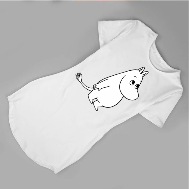2019 трендовая одежда для женщин дизайнерское платье Топ бренд Moomins Printting женское