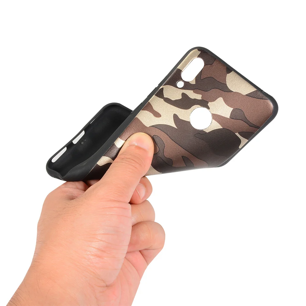 camouflage Case for Huawei Y6 2019 Soft Silicon Cases Fundas Army Camo High Quality TPU Prime Cover |