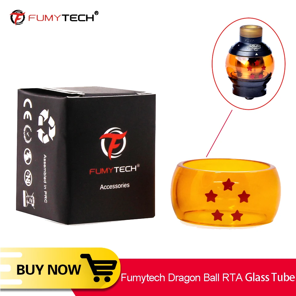 Оригинальный Fumytech Dragon Ball V2 RTA Global Pyrex Стеклянная трубка для испаритель