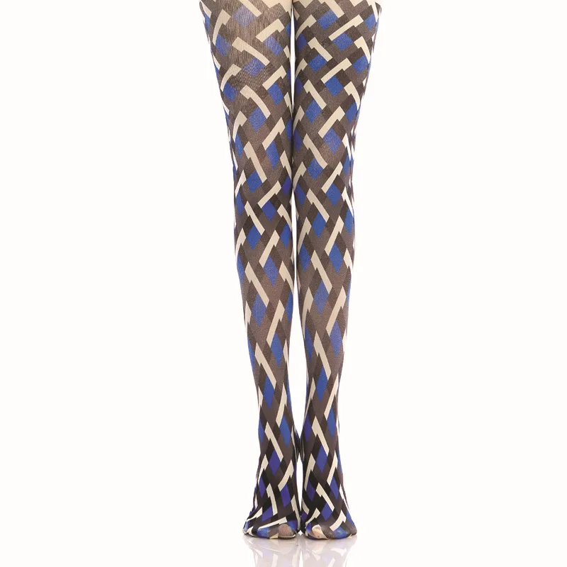 

Classic Geometric Print Pantyhose