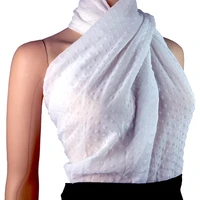 off white chiffon bubble apparel sewing thin fabricembossed tissue for summer fashion wedding clothesdiy scarf cloth