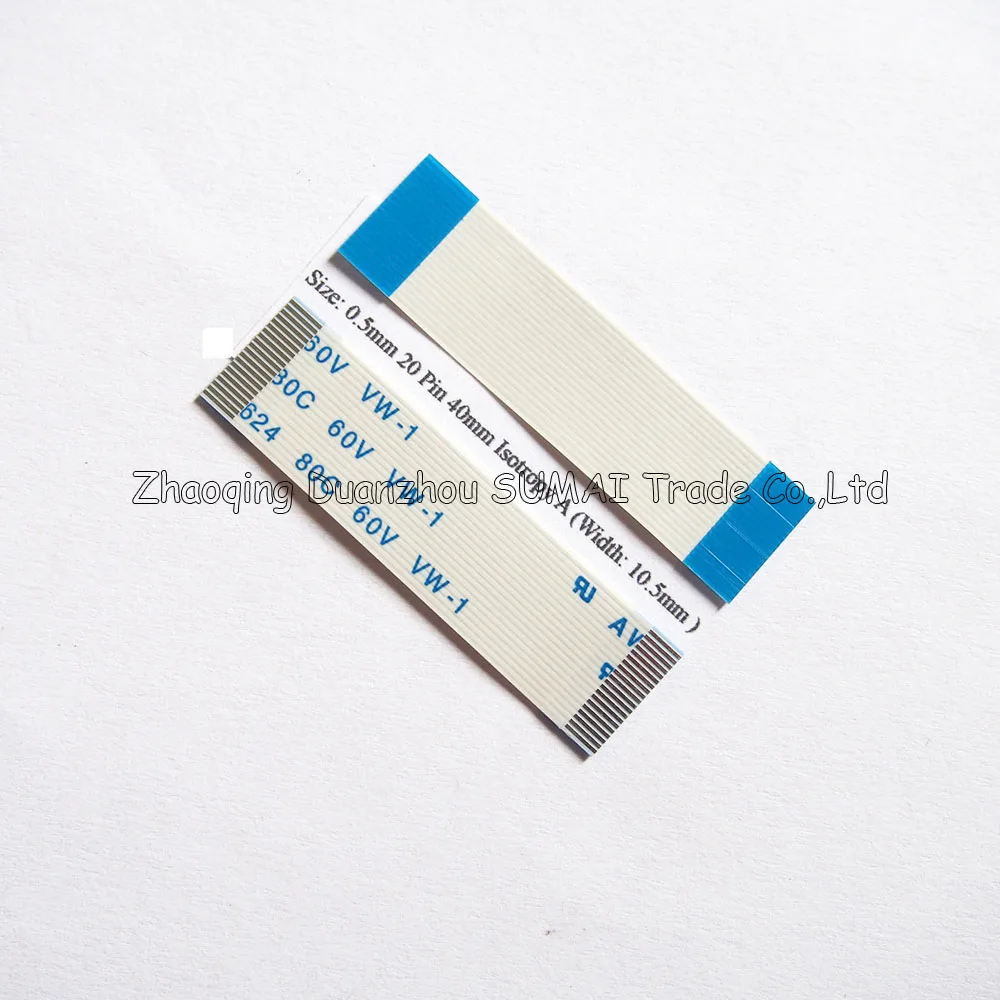 20 Pin FFC FPC Гибкий плоский кабель 0 5 мм Шаг 20pin 40 Изотропия A или анизотропия B AWM 20624 80C