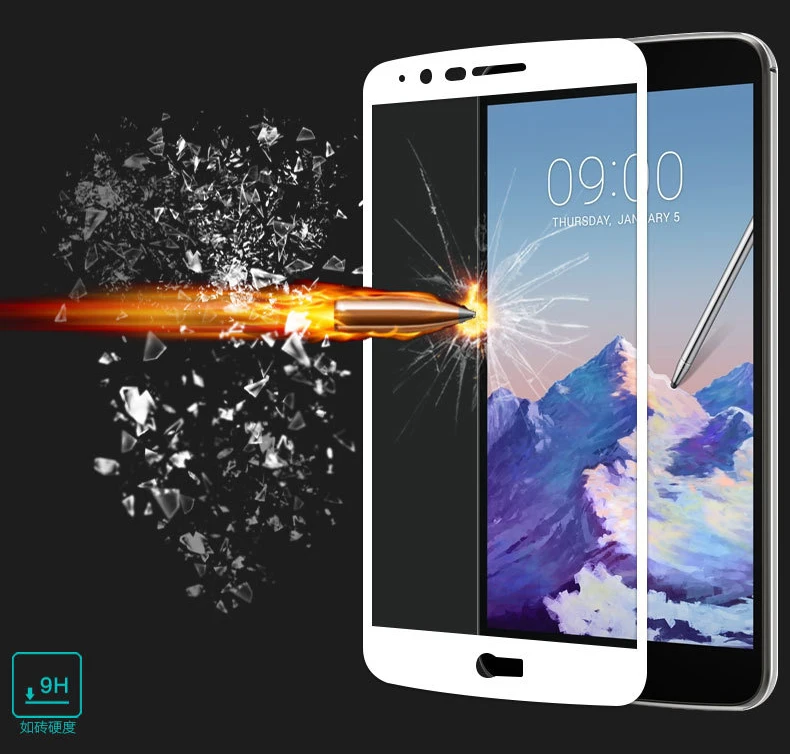 

2.5D Curved Whole Cover Stylo3 Stylus3 Tempered Glass Screen Protector for LG Stylus 3 LS777 Full Screen Protection Glass film