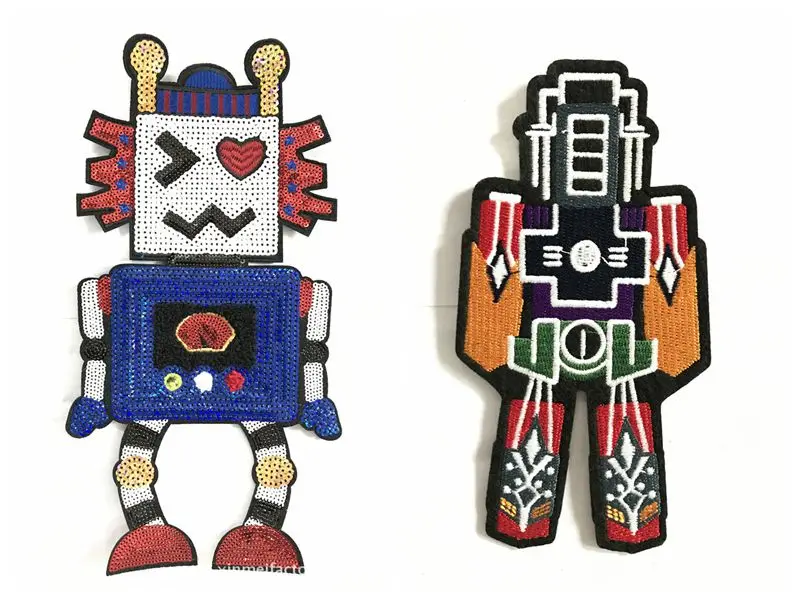 

Robot Alien Patches Embroidered Patches Iron on Patches for Clothes stickers sew on applique fabric stranger decoration 200pcs