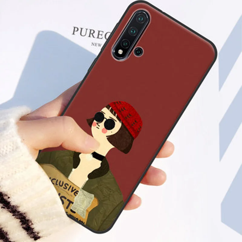 Чехол для Huawei Nova 5 Pro задняя крышка 5Pro мягкий силиконовый чехол-бампер с рисунком