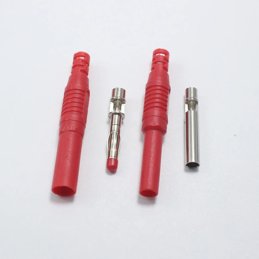 1 пара пайка типа 4 мм заглушка банана + гнездо никелированная латунь безопасный