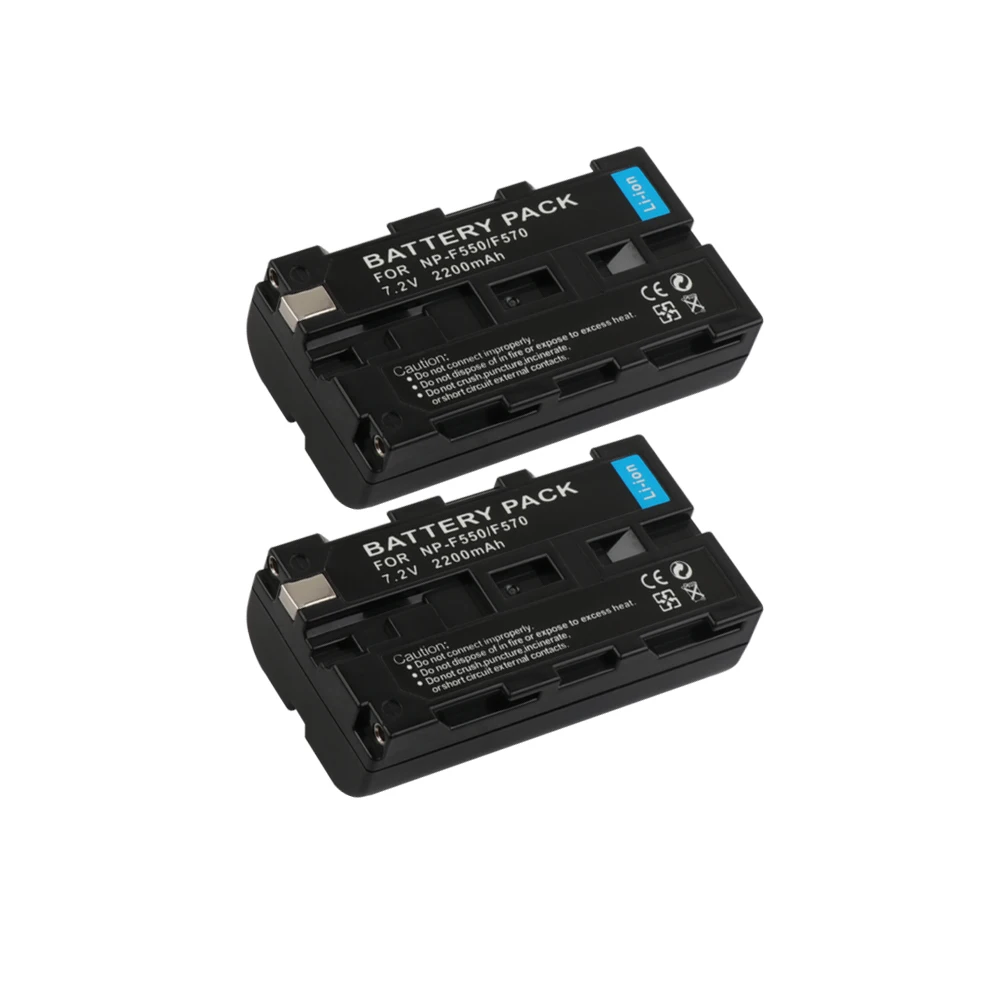 Two batteries RP 2 шт. x NP-F550/NP-F570 NP F550 NP F570 полное декодирование батареи+ настенное зарядное устройство для sony NPF550 NPF570 батареи цифровой камеры - Цвет: Two batteries