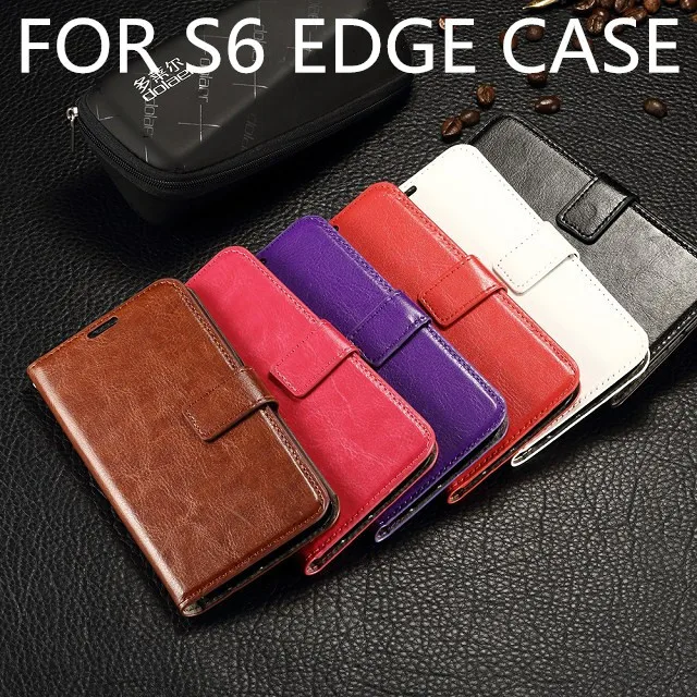 Retro Wallet Leather Case For Samsung Galaxy S6 Edge Stand Cover With Photo Frame |