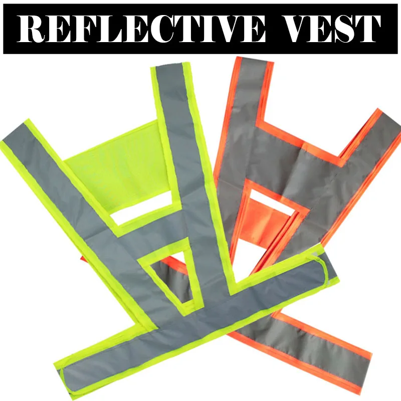 V жилет унисекс Hi Vis Viz светоотражающий безопасности полоски для строительства