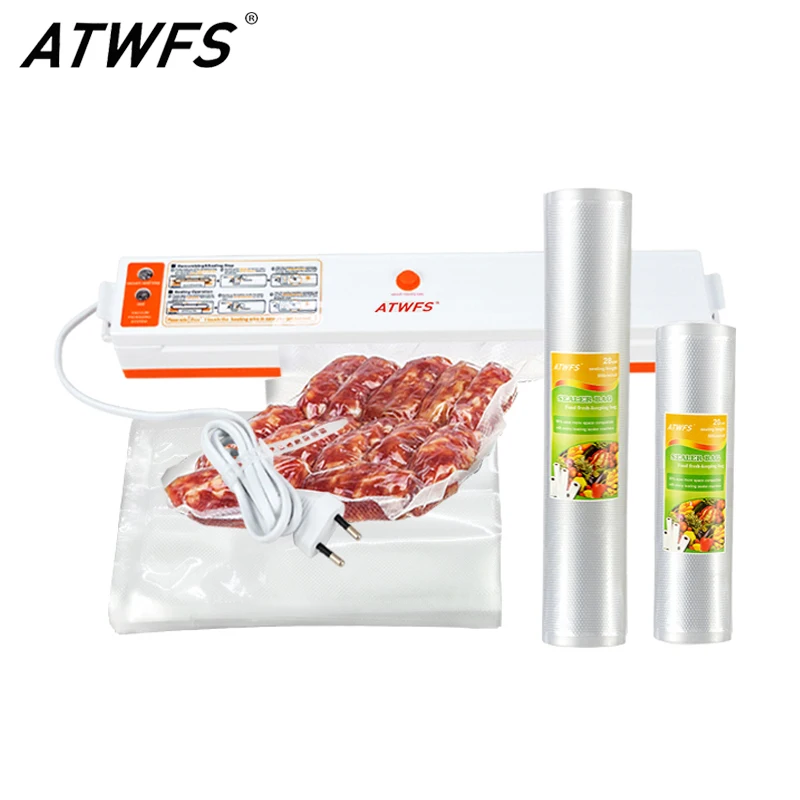 ATWFS вакуумный упаковщик для пищевых продуктов, упаковочная машина, вакуумный контейнер, вакуумный упаковщик, пакеты, вакуумные рулоны, 20 см х 500 см+ 28 см х 500 см