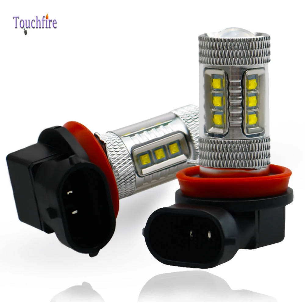 2 шт. Автомобильные светодиодные лампы H1 H7 H8 H11 9005 HB3 9006 HB4 Canbus Cree Chips 16LED