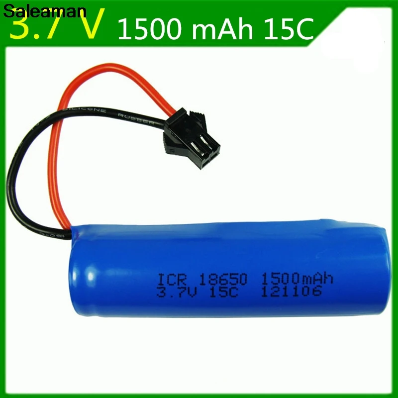 Saleaman 3 7 V 1500 mAh батарея для вертолета 18650 mah цилиндрическая Lipo 15C штекер SM - купить по