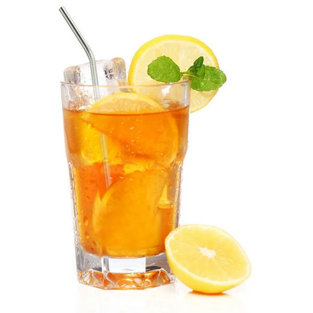 Вечерние соломинки 8 длинные из нержавеющей стали для легкой очистки 2 бара