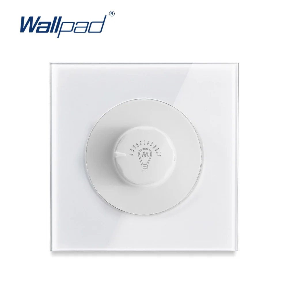 

Wallpad New Arrival Dimmer Switch Wall Light Switch Crystal Glass Panel 500W