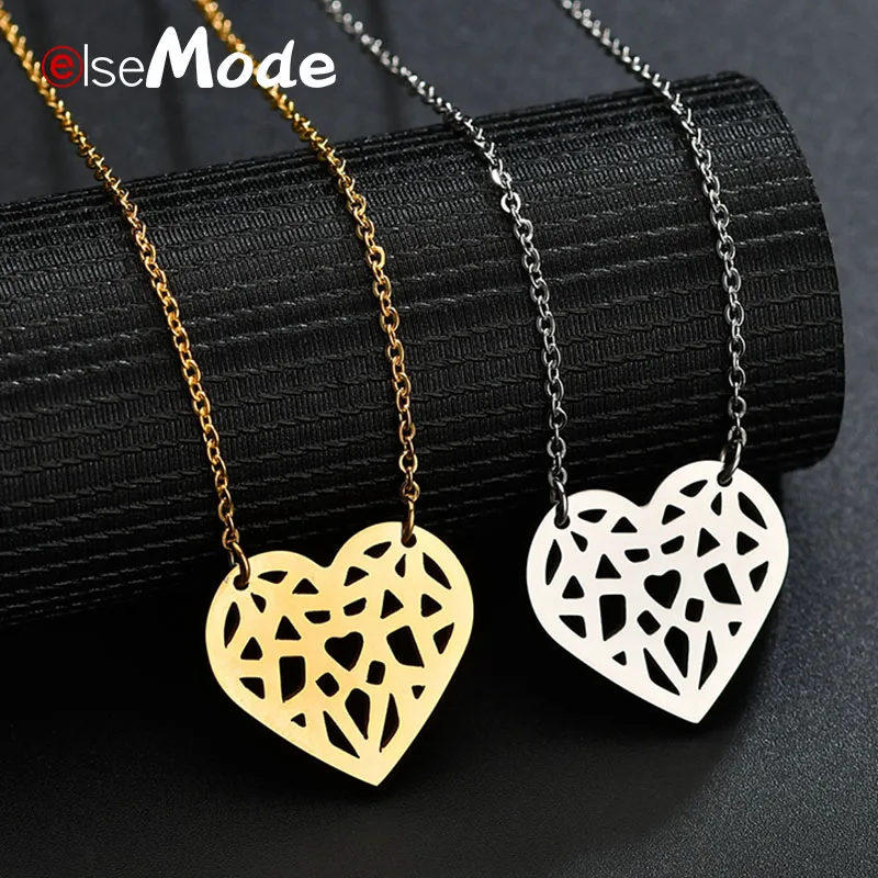 Женское минималистичное колье ELSEMODE из нержавеющей стали золотистого цвета с