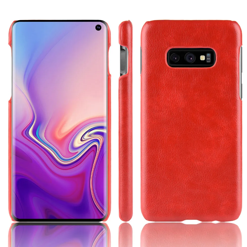 Luxury Litchi Leather Case for Samsung Galaxy S10E Cover Back Hard Phone Cases S10 5G S9 Plus Note 9 A7 A8 A9 J4 Core J6 J8 2018 |