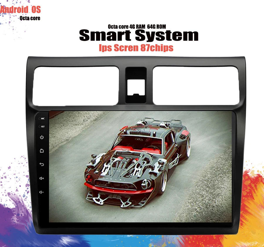 10 1 дюймов Android 0 IPS 6 + 128 ГБ автомобиля мультимедийная система для Suzuki Swift 2004-2010