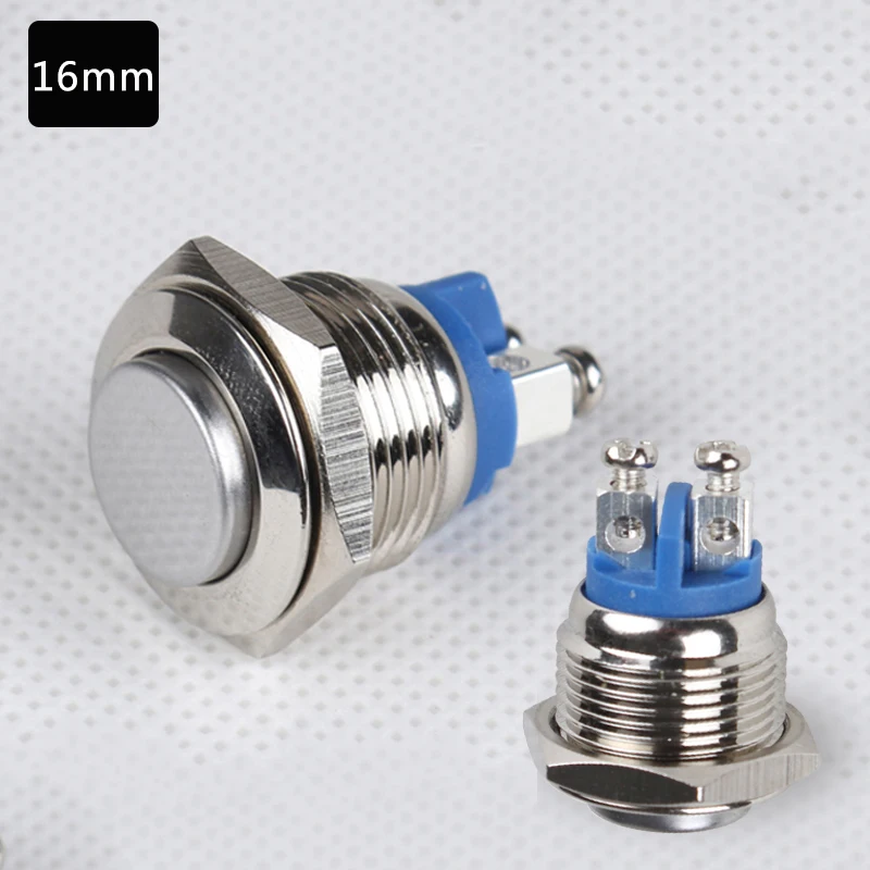 16 мм водонепроницаемый с Высокой Головкой металлический кнопочный