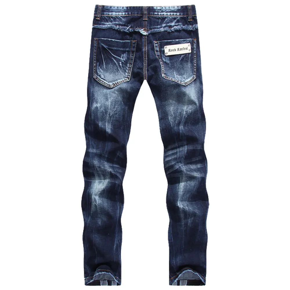 Мужские джинсовые брюки лоскутные байкерские джинсы 2016 брендовые уличные