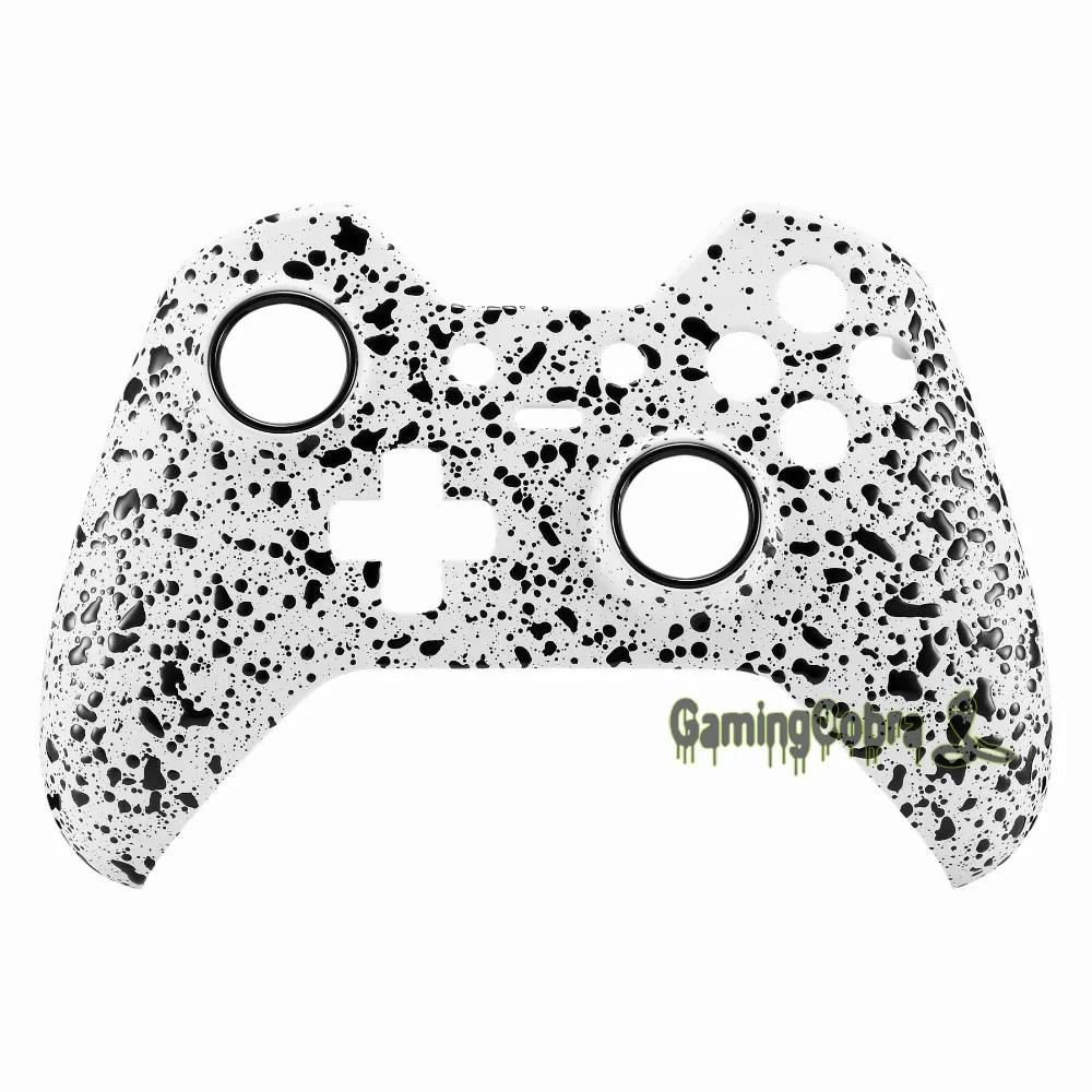 Textured White Faceplate Cover Front Housing Shell Replacement Kit for Xbox One Elite Controller with Rings#XOEP011