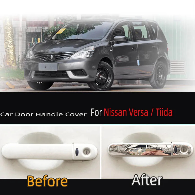 KARCNG 8 шт./компл. крышка дверной ручки автомобиля хромированная декоративная