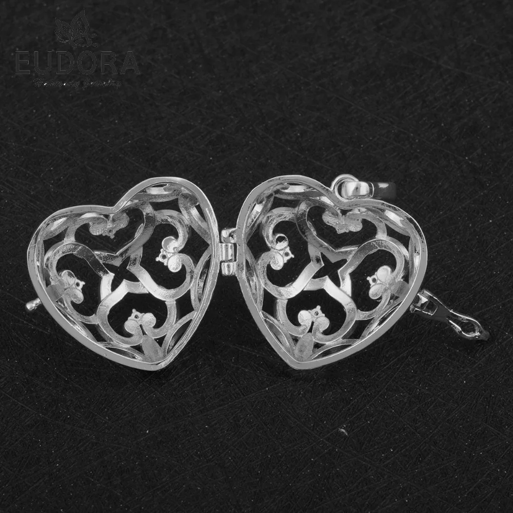 Любовный сердечный медальон EUDORA 18 мм ожерелье с подвеской хорошее ювелирное