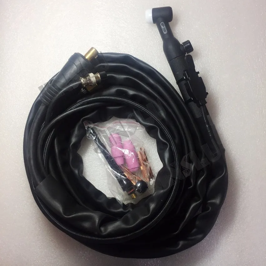 WP26V WP-26V с воздушным охлаждением аргон Tig сварочный фонарь 4 м черная ручка газ и кабель раздельный