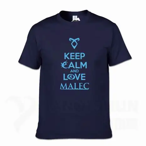 Keep Calm And Love Malec/Новинка года; футболка с охотниками в виде теней; модные летние топы 16 цветов; хлопковая хипстерская футболка с круглым воротником