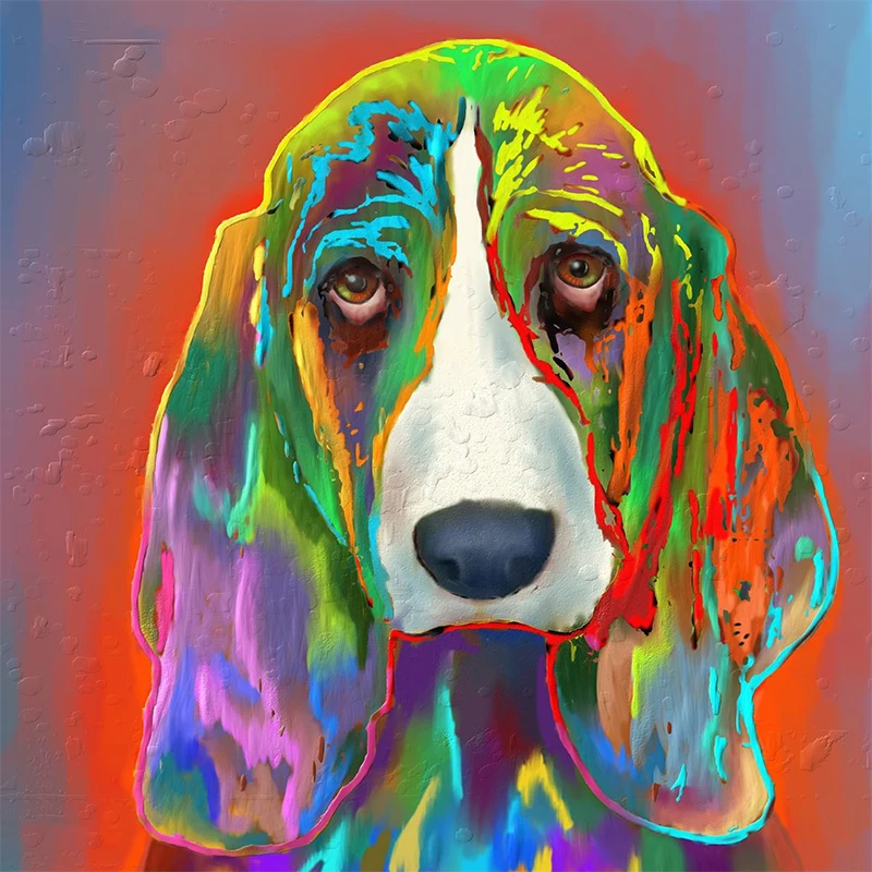 Алмазная картина полностью квадратная &quotBasset Hound&quot вышивка 5D Стразы Крест стич
