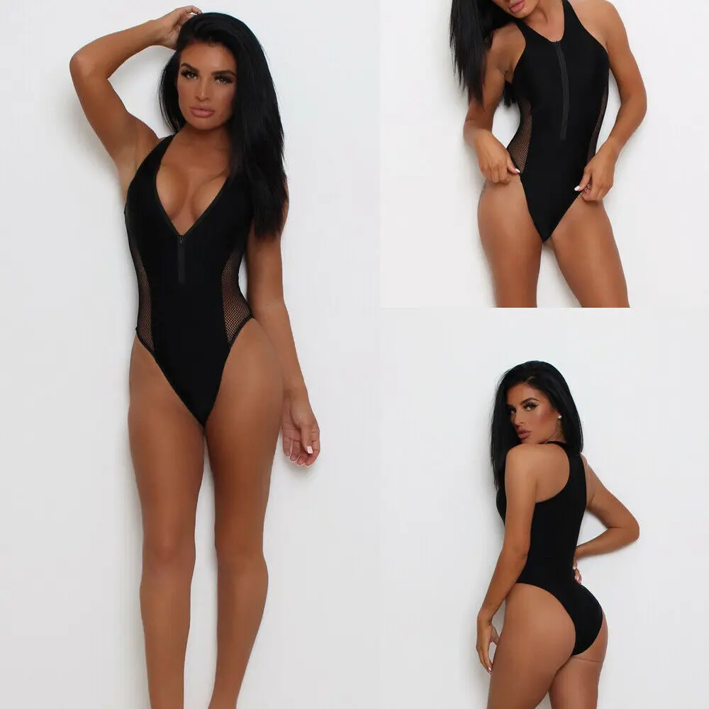 Купальник монокини модные сексуальные женские купальники с пуш апом на молнии