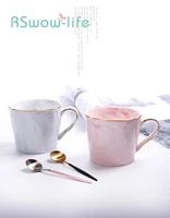 creative gift marble ceramic mug breakfast milk coffee mugs for kitchen bar countertop cup