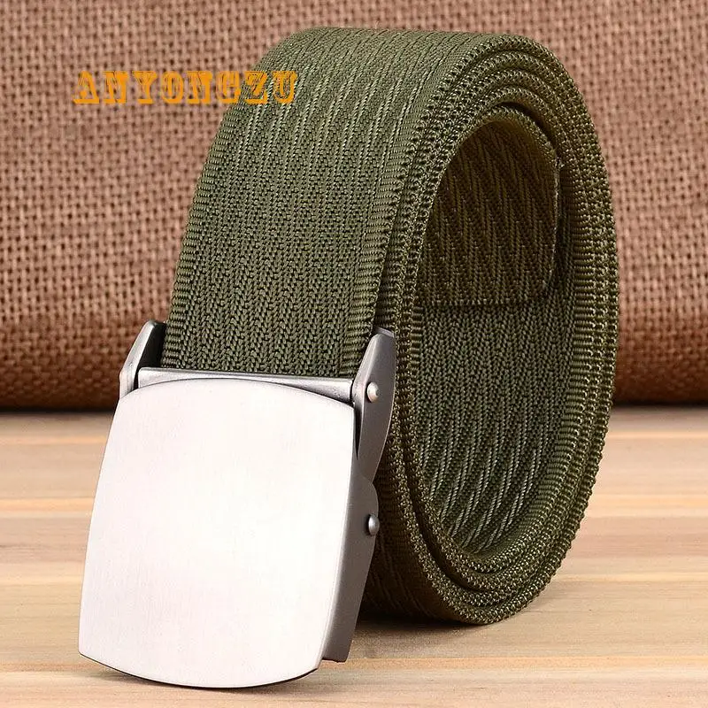 Nylon Tactical Belt Outdoor Limitless Adjustment Canvas Fast Dry High Quality Alloy Buckle Elastic Men'belt